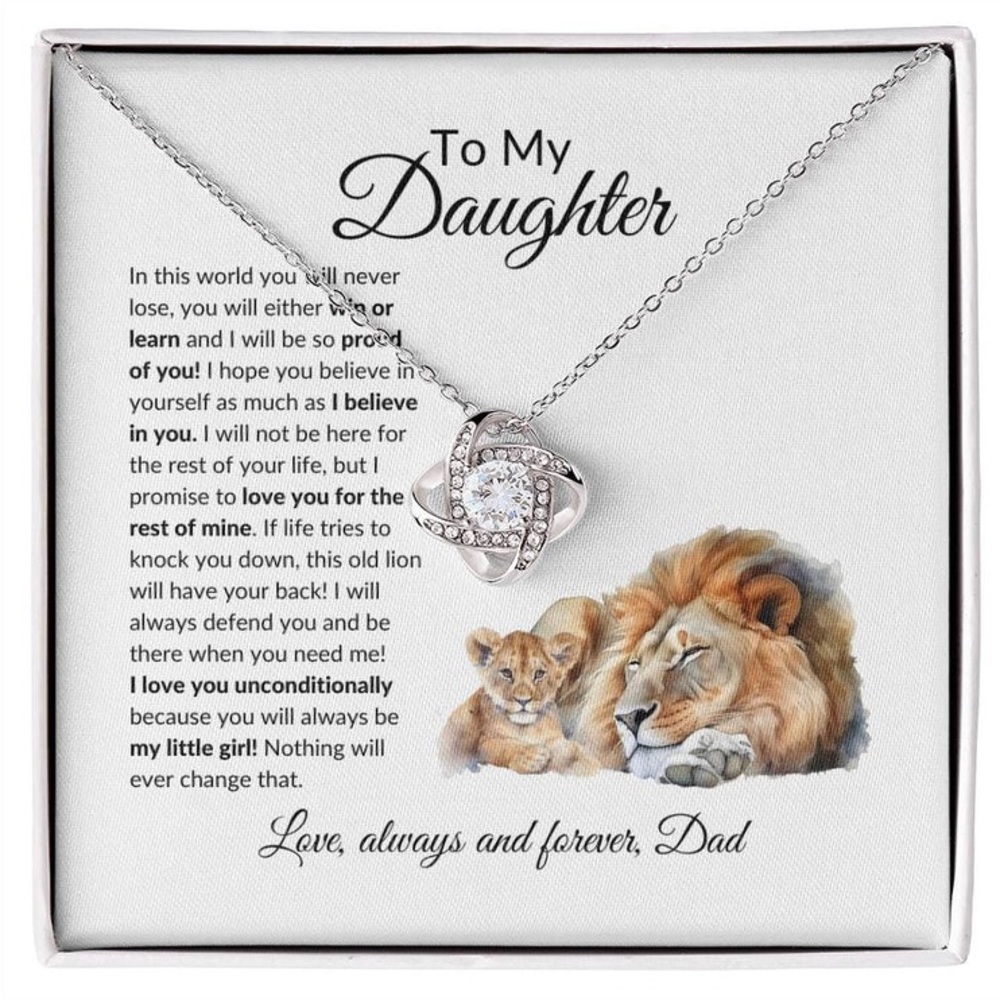 TO MY DAUGHTER LOVE, DAD NECKLACE, GIFT FOR DAUGHTER FROM DAD GRADUATION GIFT